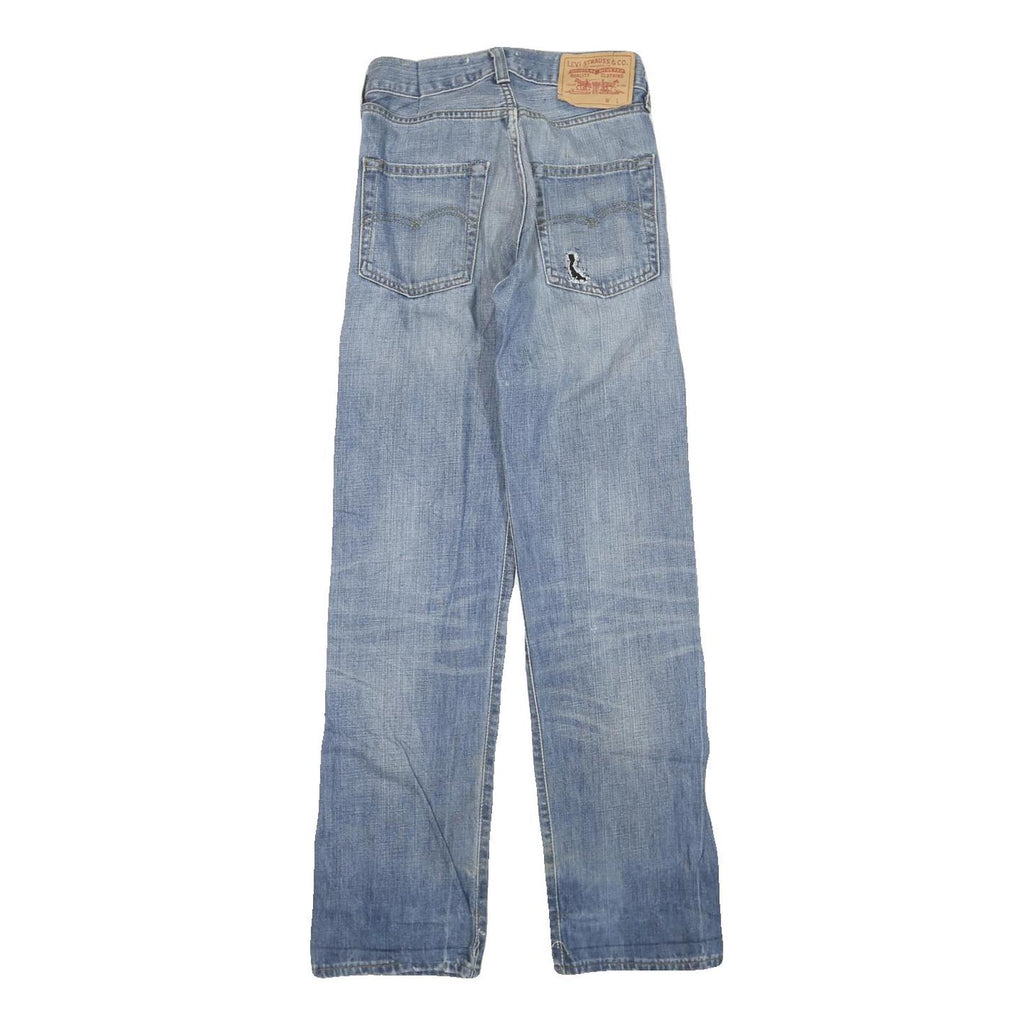LEVI'S Womens Blue Regular Fit Straight Denim Light Wash Jeans W24 L30 Classic