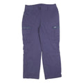 Mens Relaxed Fit Navy Blue Cotton Blend Cargo Trousers W34 L30 Casual Utility