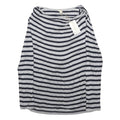 MONSOON Womens Grey & Black Striped Patterned Cotton Blend Jumper Crew Neck UK