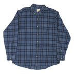 RED HEAD Mens Blue Check Shirt XL Button Down Casual Cotton Blend
