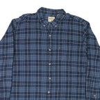 RED HEAD Mens Blue Check Shirt XL Button Down Casual Cotton Blend