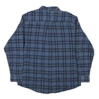 RED HEAD Mens Blue Check Shirt XL Button Down Casual Cotton Blend