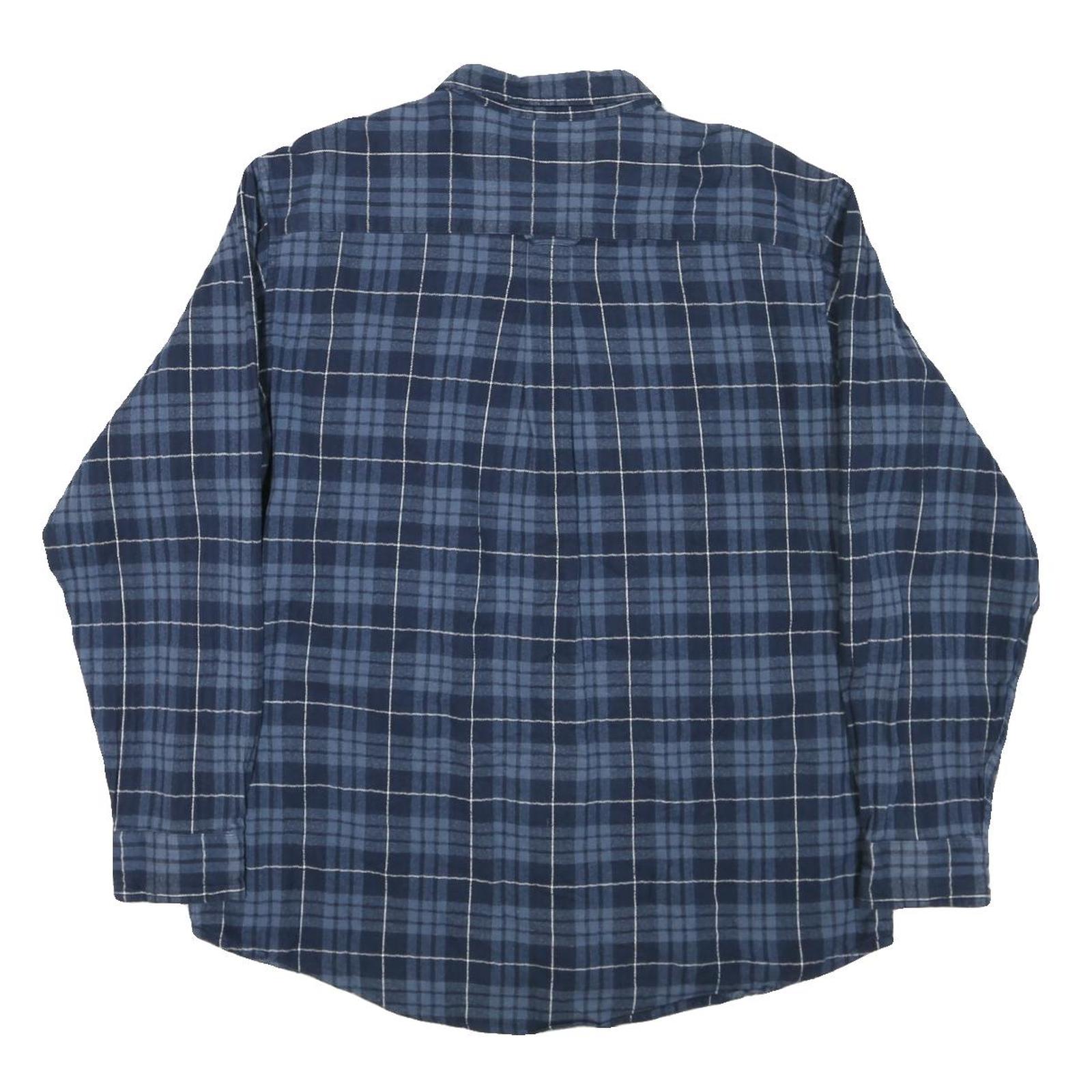 RED HEAD Mens Blue Check Shirt XL Button Down Casual Cotton Blend