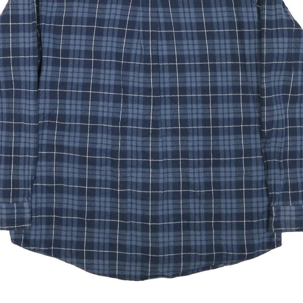 RED HEAD Mens Blue Check Shirt XL Button Down Casual Cotton Blend