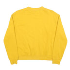 VANS Womens Yellow Crew Neck XS Sweatshirt Cotton Blend Logo Graphic Pullover