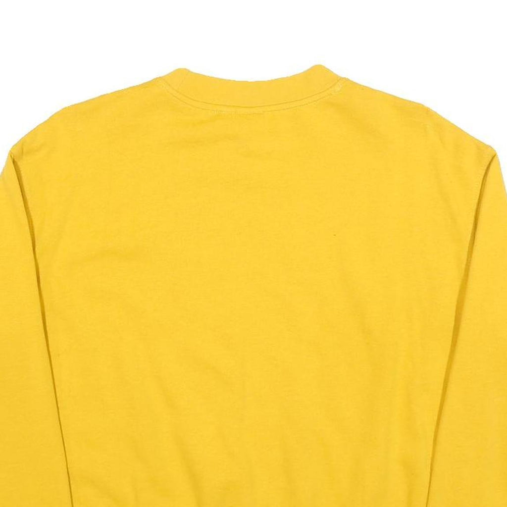 VANS Womens Yellow Crew Neck XS Sweatshirt Cotton Blend Logo Graphic Pullover
