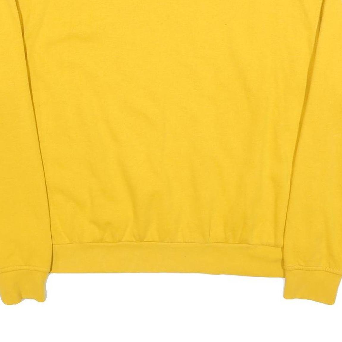 VANS Womens Yellow Crew Neck XS Sweatshirt Cotton Blend Logo Graphic Pullover