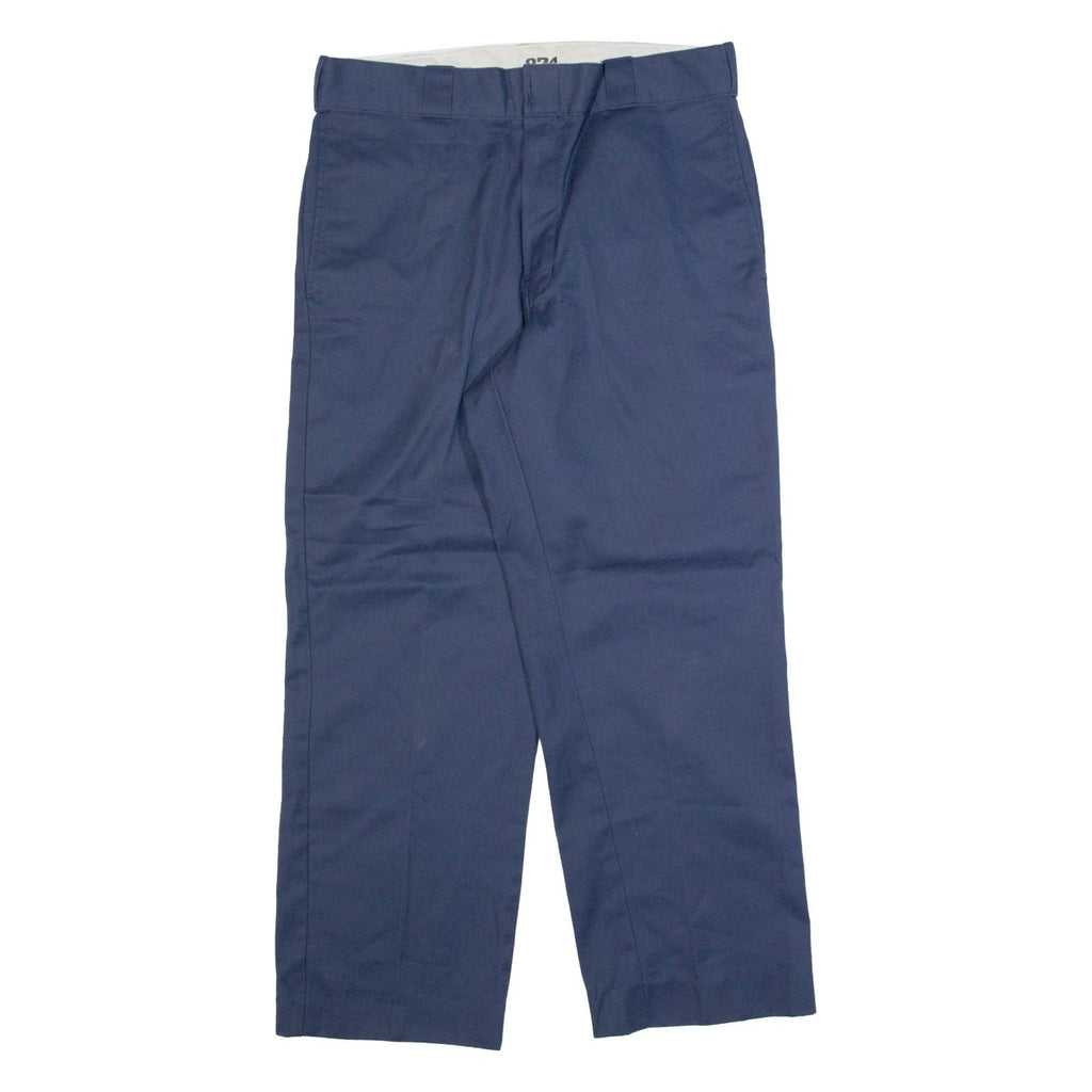 DICKIES 874 Workwear Mens Trousers Blue Regular Straight W32 L27