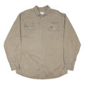 CARHARTT Mens Beige Workwear Shirt L Heritage Office Furnishings Logo