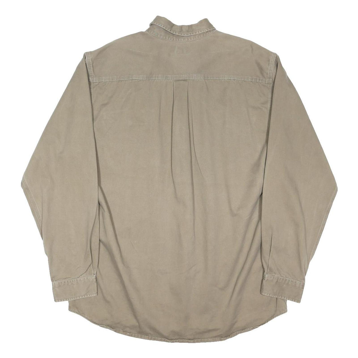 CARHARTT Mens Beige Workwear Shirt L Heritage Office Furnishings Logo
