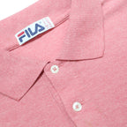 FILA Mens Pink Short Sleeve Plain Polo Shirt M Cotton Blend Classic