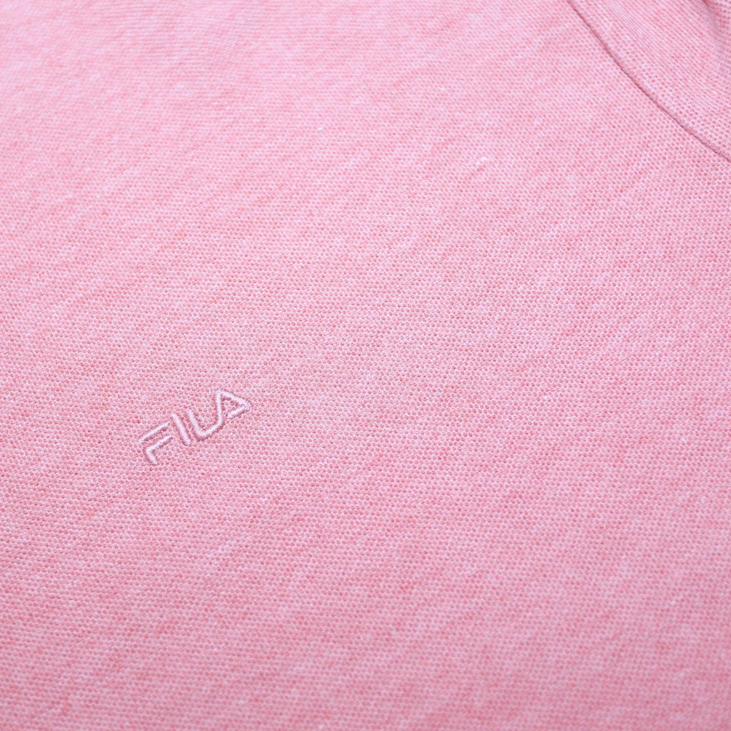 FILA Mens Pink Short Sleeve Plain Polo Shirt M Cotton Blend Classic