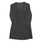 GUESS Womens Black Polyester Day Dress Polka Dot Long Sleeve Mini Size M