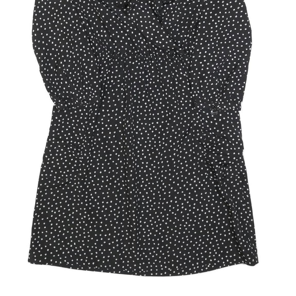 GUESS Womens Black Polyester Day Dress Polka Dot Long Sleeve Mini Size M