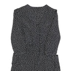 GUESS Womens Black Polyester Day Dress Polka Dot Long Sleeve Mini Size M