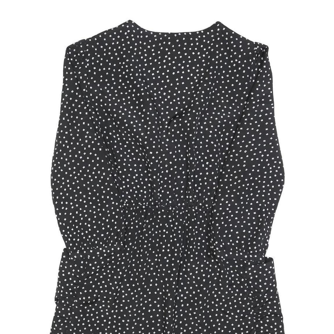 GUESS Womens Black Polyester Day Dress Polka Dot Long Sleeve Mini Size M