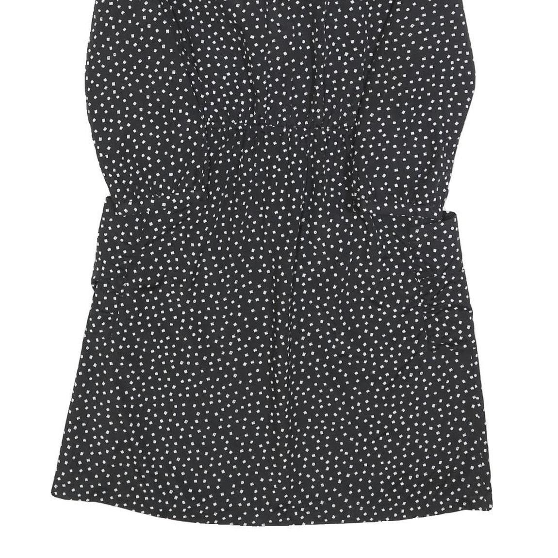 GUESS Womens Black Polyester Day Dress Polka Dot Long Sleeve Mini Size M