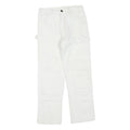 DICKIES Mens White Cotton Blend Regular Fit Straight Leg Trousers W28 L28