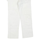 DICKIES Mens White Cotton Blend Regular Fit Straight Leg Trousers W28 L28