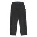 CARHARTT Mens Cotton Black Loose Workwear Trousers W32 L36 Durable
