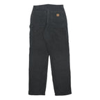 CARHARTT Mens Cotton Black Loose Workwear Trousers W32 L36 Durable