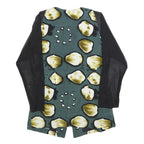 WEIDER Womens Green & Yellow Printed Top Long Sleeve Round Neck S Stylish