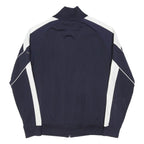 PUMA Mens Navy Blue & White Casual Zip Jacket M Polyester Blend Plain Sportswear