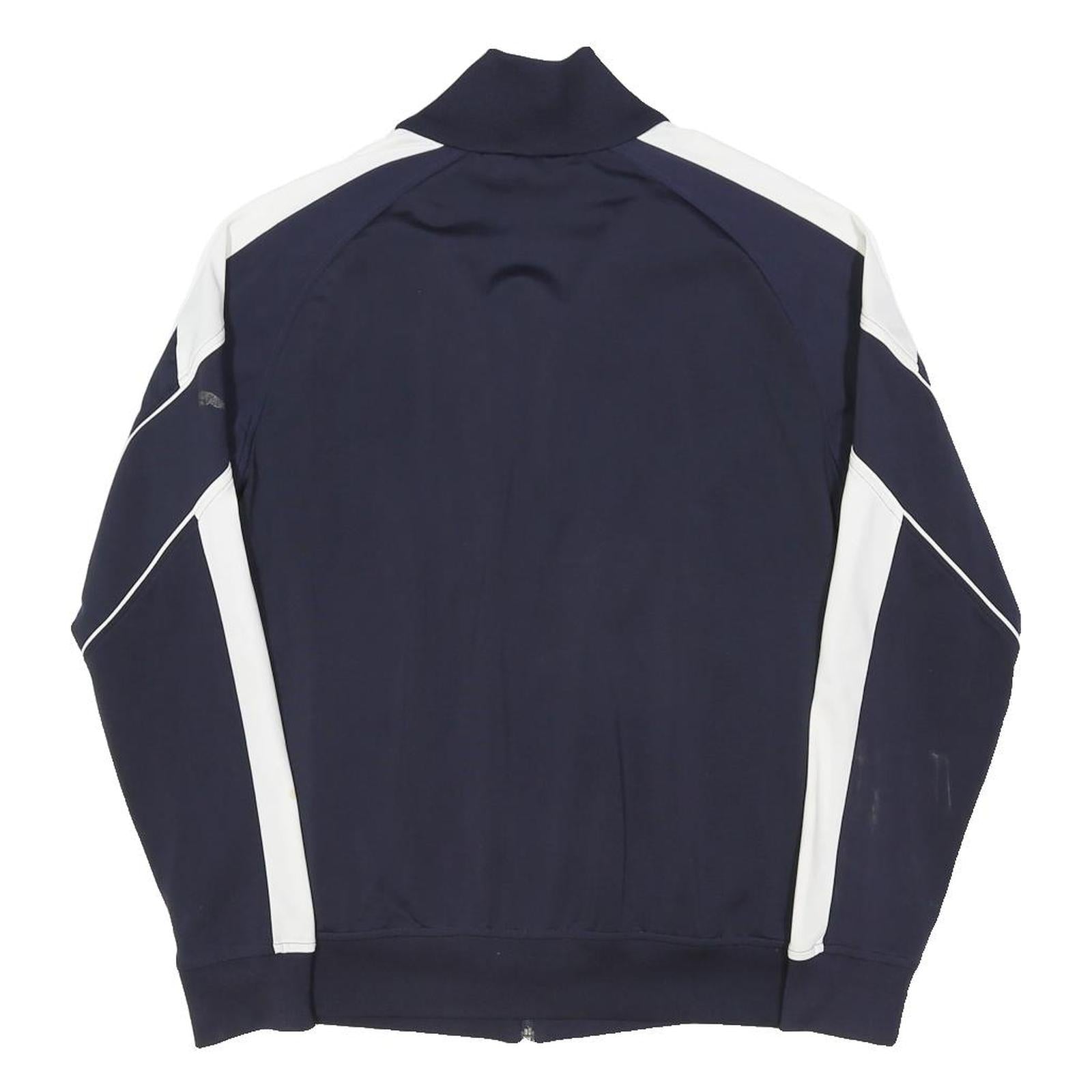PUMA Mens Navy Blue & White Casual Zip Jacket M Polyester Blend Plain Sportswear