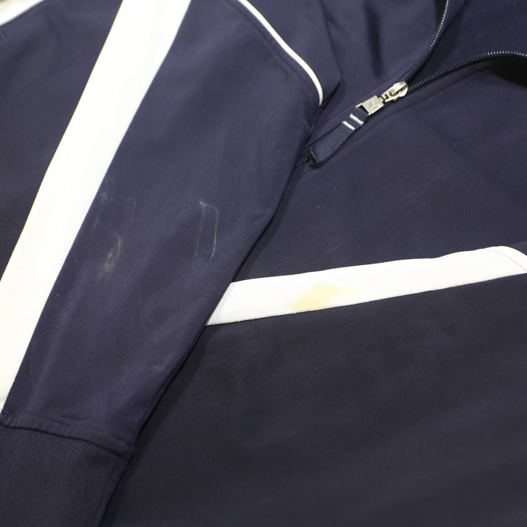 PUMA Mens Navy Blue & White Casual Zip Jacket M Polyester Blend Plain Sportswear