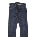 CARHARTT Mens Slim Fit Blue Denim Jeans W32 L33 Zip Cotton Blend Stylish