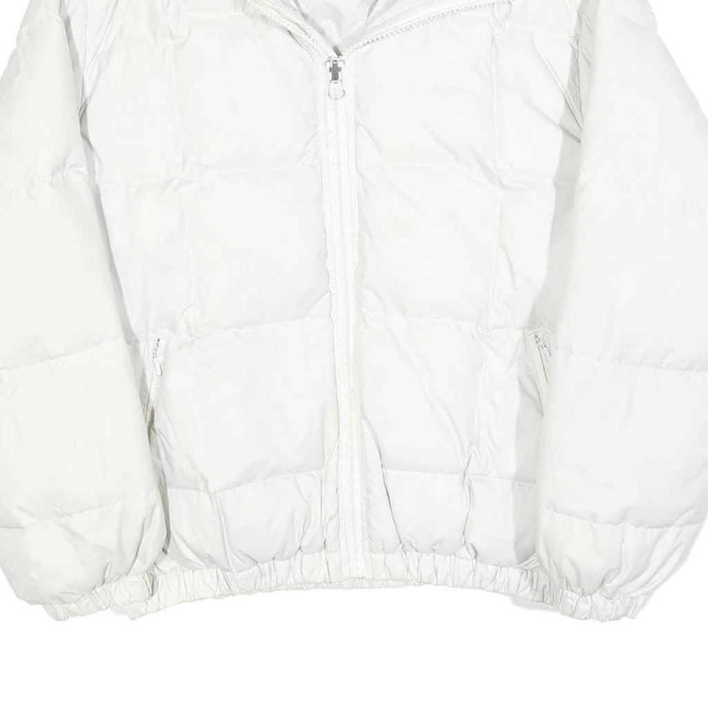 BIG STAR Womens White Puff Jacket M Polyester Blend Puffer Zip Casual