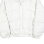 BIG STAR Womens White Puff Jacket M Polyester Blend Puffer Zip Casual