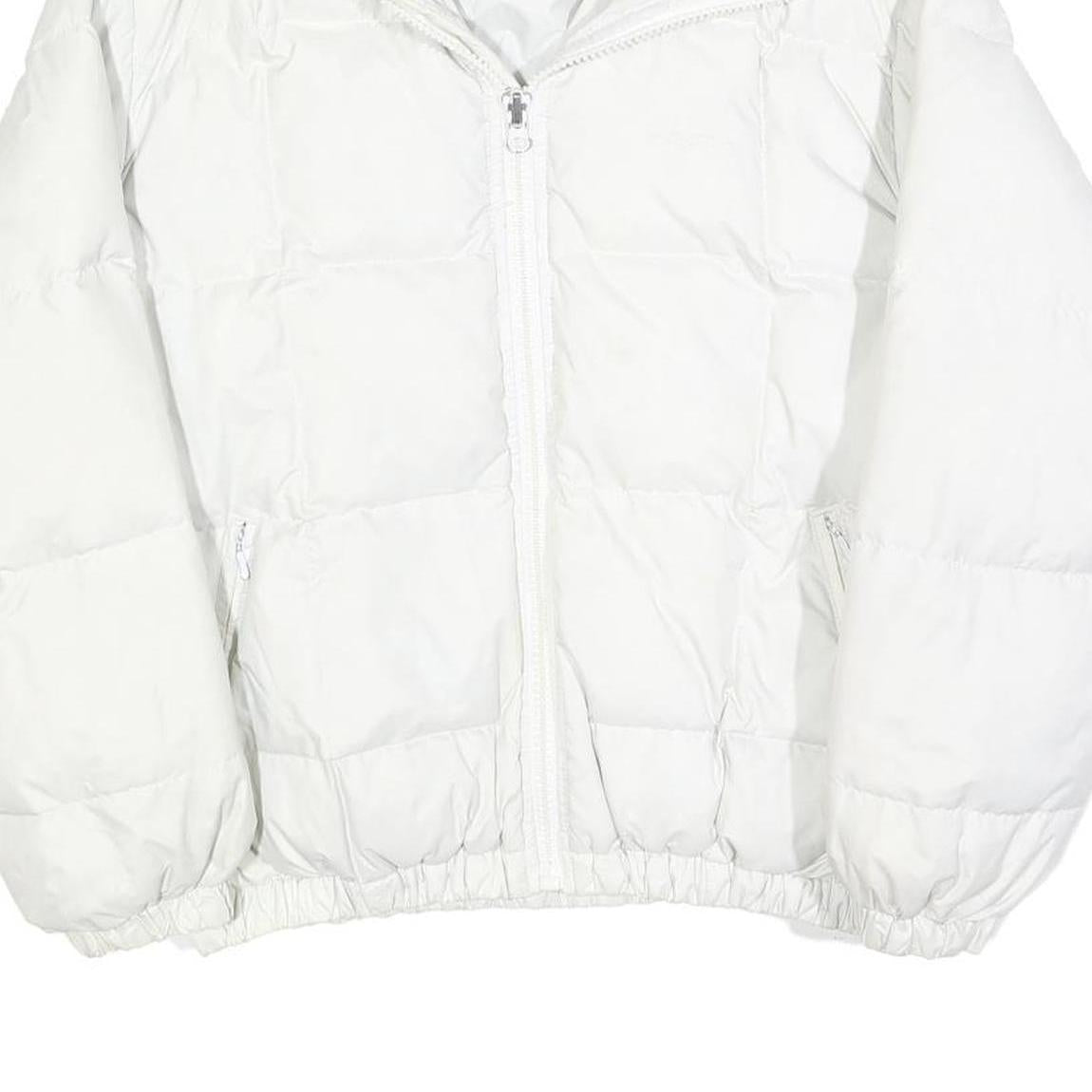 BIG STAR Womens White Puff Jacket M Polyester Blend Puffer Zip Casual