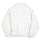 BIG STAR Womens White Puff Jacket M Polyester Blend Puffer Zip Casual