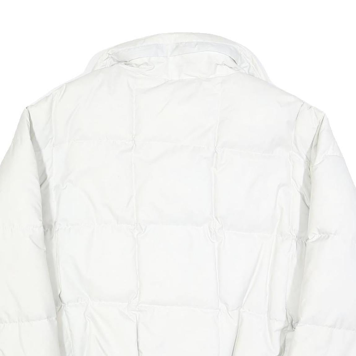 BIG STAR Womens White Puff Jacket M Polyester Blend Puffer Zip Casual