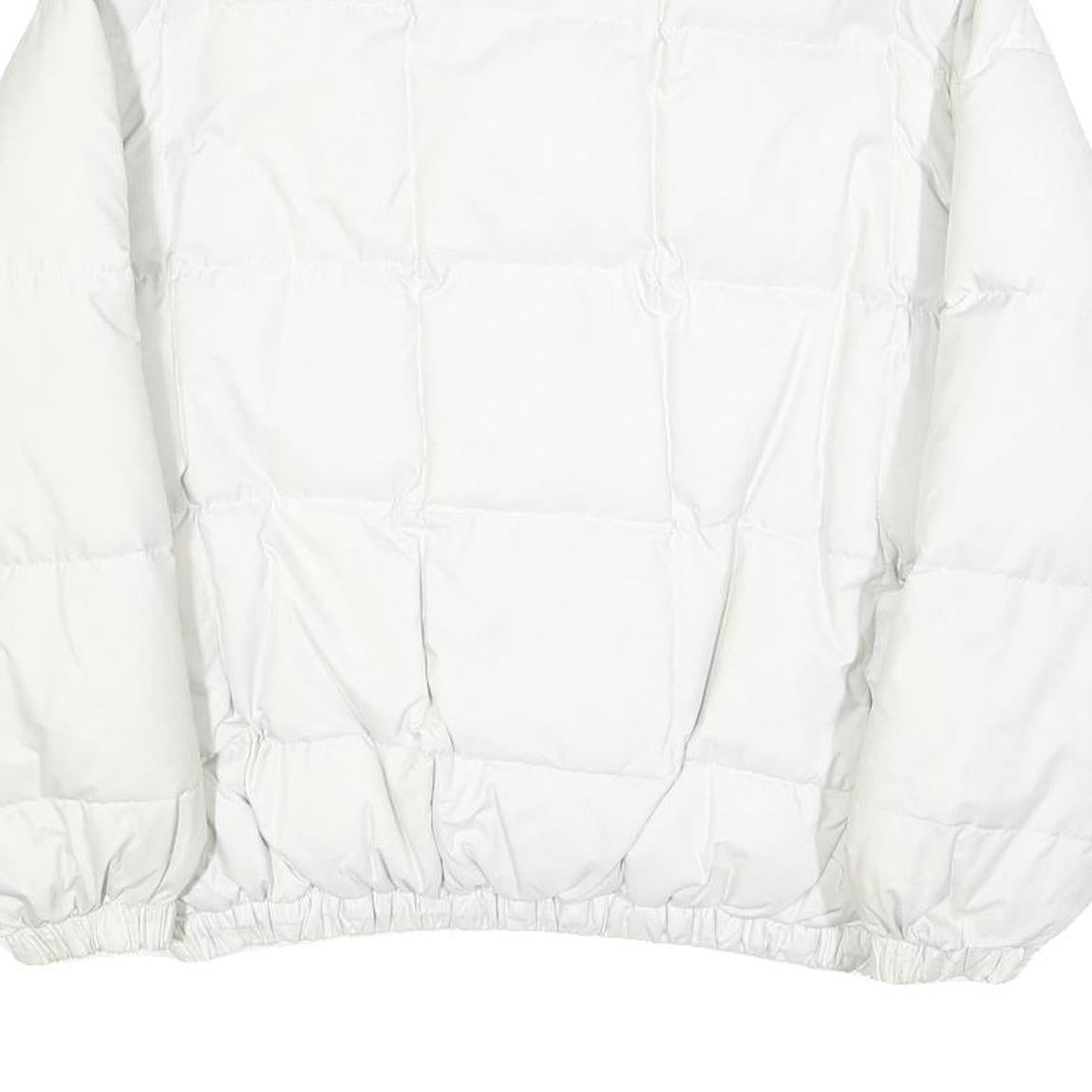 BIG STAR Womens White Puff Jacket M Polyester Blend Puffer Zip Casual