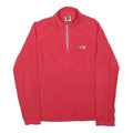THE NORTH FACE Womens Red 1/4 Zip Sweatshirt M Fleece Outdoor Activewear