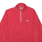THE NORTH FACE Womens Red 1/4 Zip Sweatshirt M Fleece Outdoor Activewear