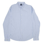 ARMANI JEANS Mens Shirt Blue Striped Long Sleeve 3XL