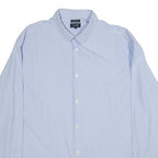 ARMANI JEANS Mens Shirt Blue Striped Long Sleeve 3XL