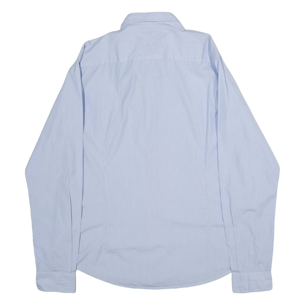 ARMANI JEANS Mens Shirt Blue Striped Long Sleeve 3XL