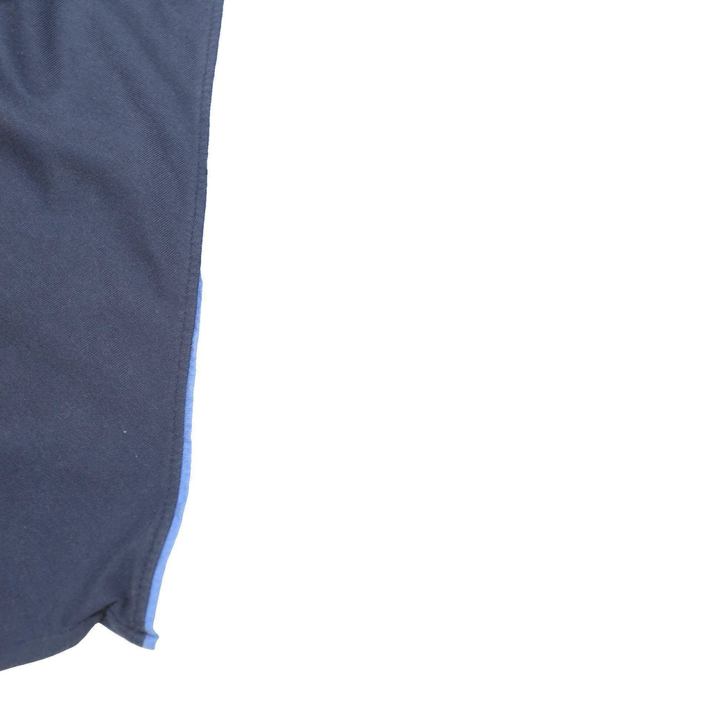 NIKE Court Mens White & Navy Polo Shirt XL Cotton Blend Basic Short Sleeve