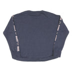 KAPPA Womens Blue Sweatshirt XL Crew Neck Cotton Blend Logo Tape Sleeve Casual