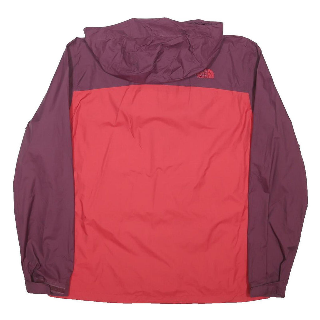 THE NORTH FACE Mens Plum & Red Outdoor Jacket L Polyester Blend Zip Hooded