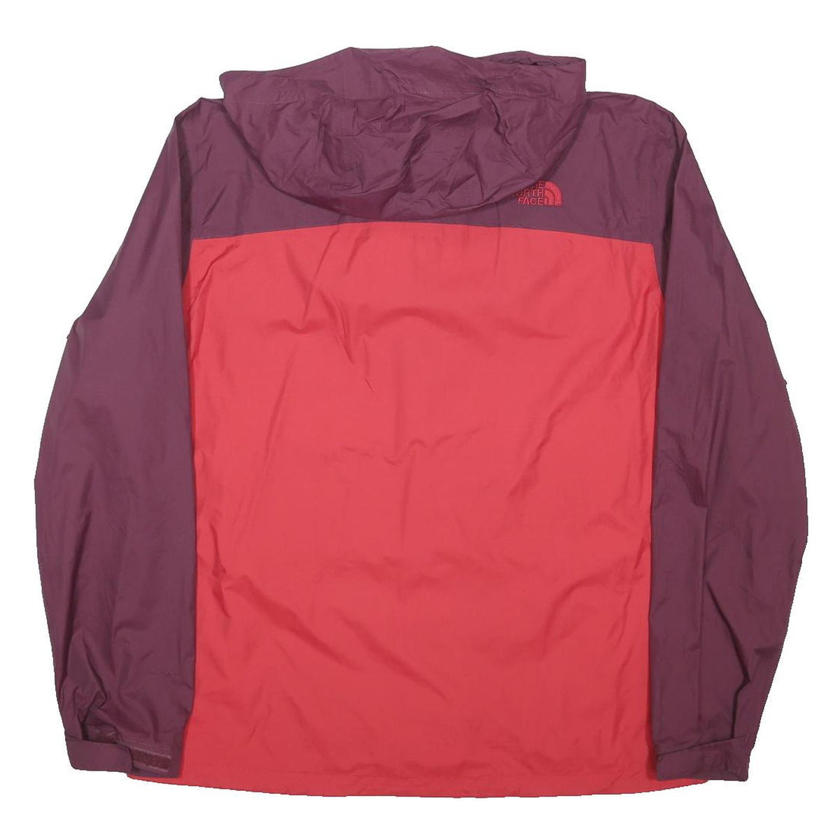 THE NORTH FACE Mens Plum & Red Outdoor Jacket L Polyester Blend Zip Hooded