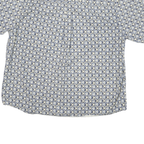 NATURAL ISSUE Mens Blue & Cream Pattern Cotton Blend Shirt XL Casual Short