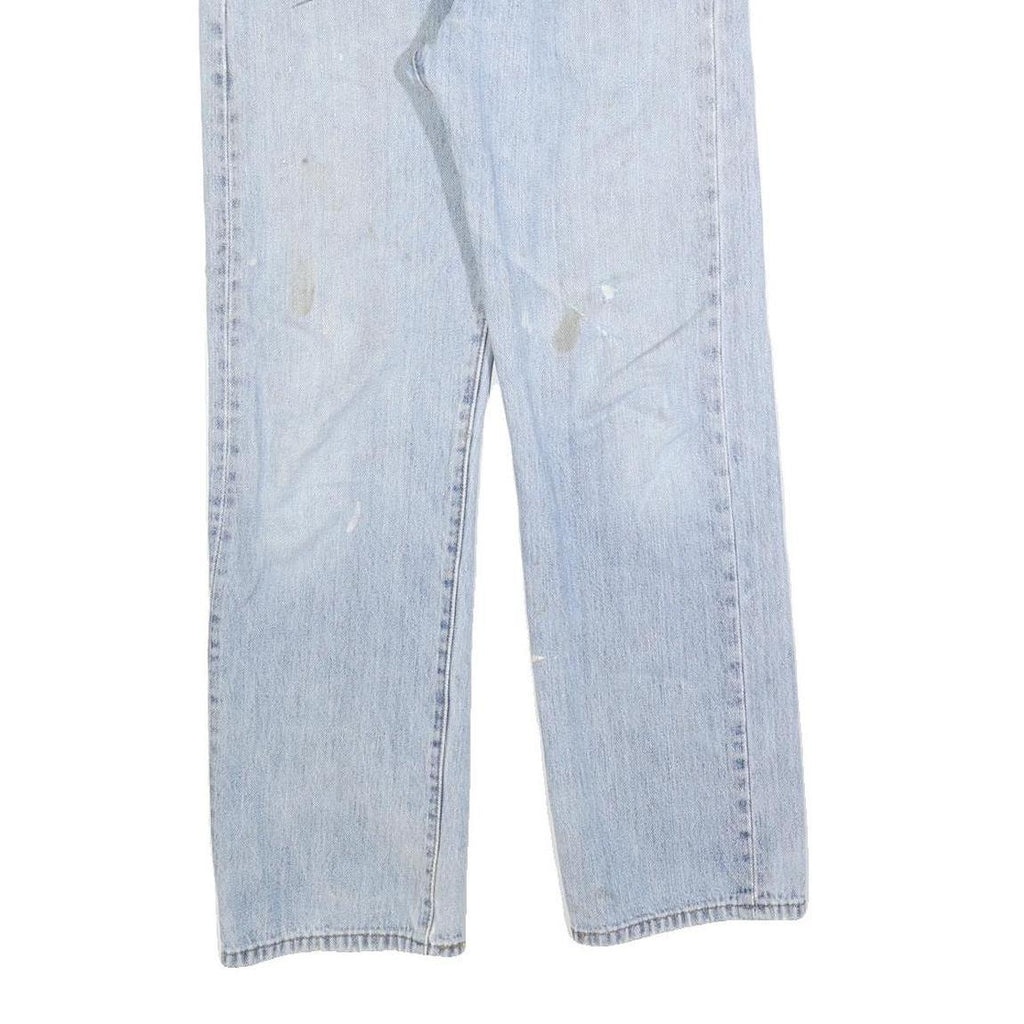 LEVI'S 501 Mens Jeans Blue Regular Straight Denim Light W32 L30 Classic Button