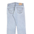 LEVI'S 501 Mens Jeans Blue Regular Straight Denim Light W32 L30 Classic Button