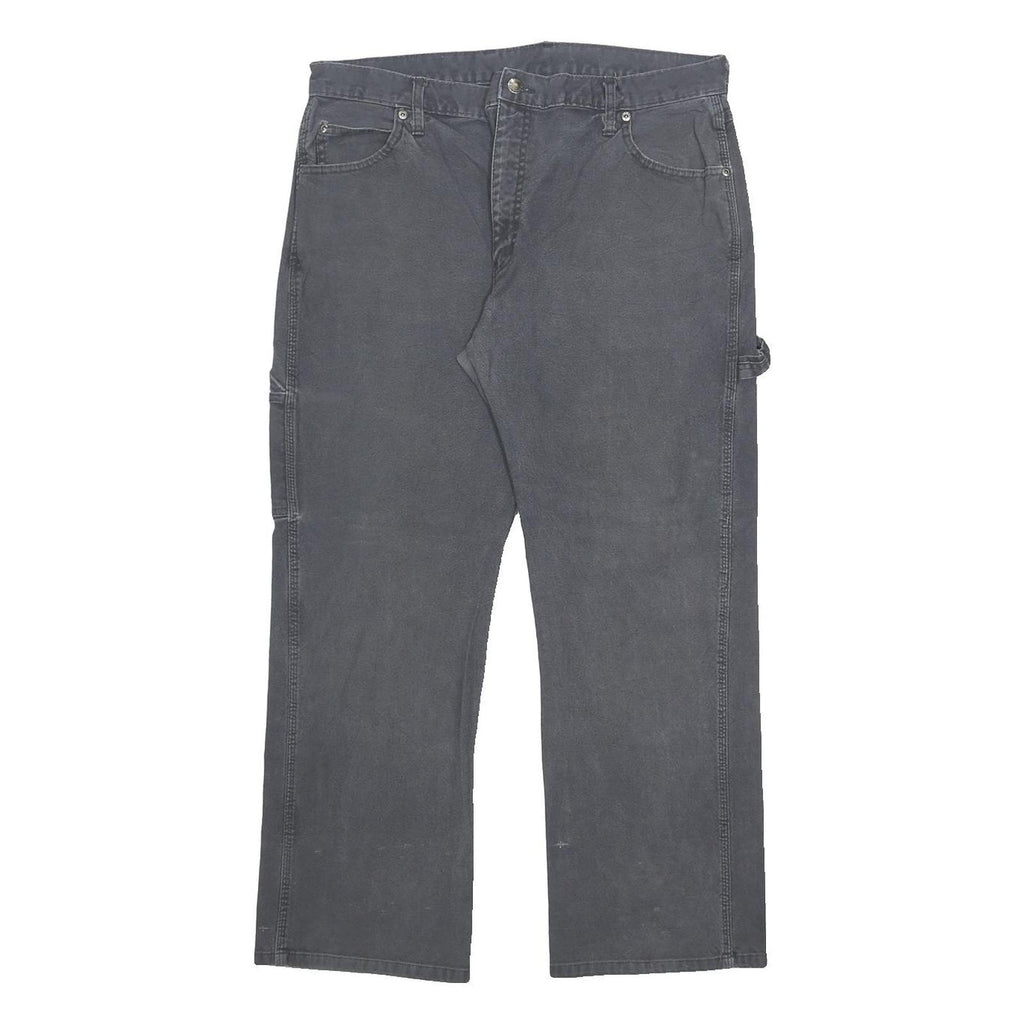 DICKIES Mens Jeans Black Relaxed Straight Denim Medium W36 L30 Workwear