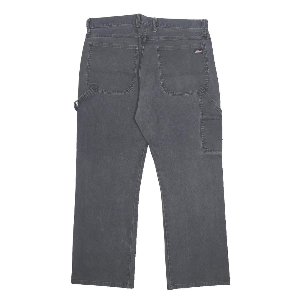 DICKIES Mens Jeans Black Relaxed Straight Denim Medium W36 L30 Workwear